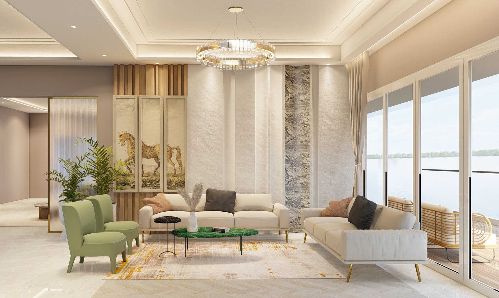 Modern Luxury Living Space — Interior
